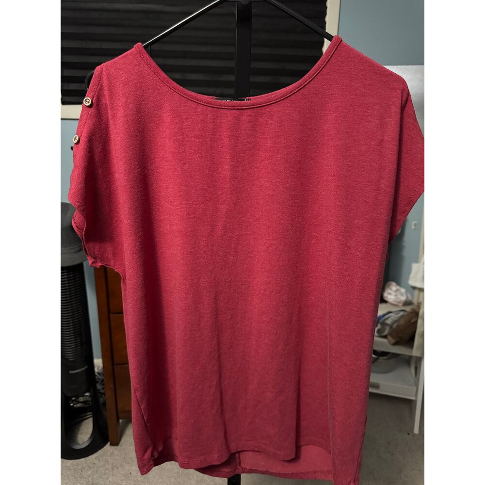 Pink Clover Top with cutout sleeves